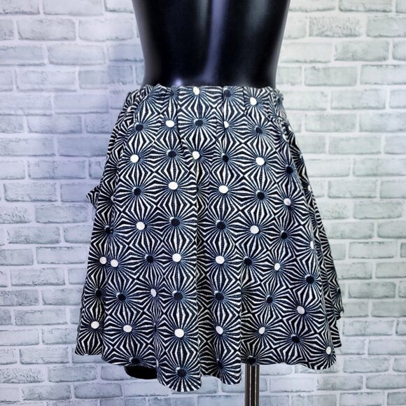 Free People Womens S So Much Sun Kaleidoscope Pleated Mini Skirt‎ Front Pockets - Picture 5 of 8